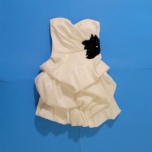 City Triangles Ivory & Black Prom Dress Party